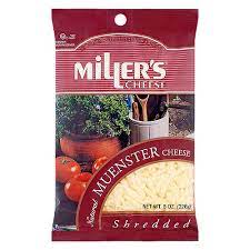 Miller's Shredded Muenster Cheese 8 oz