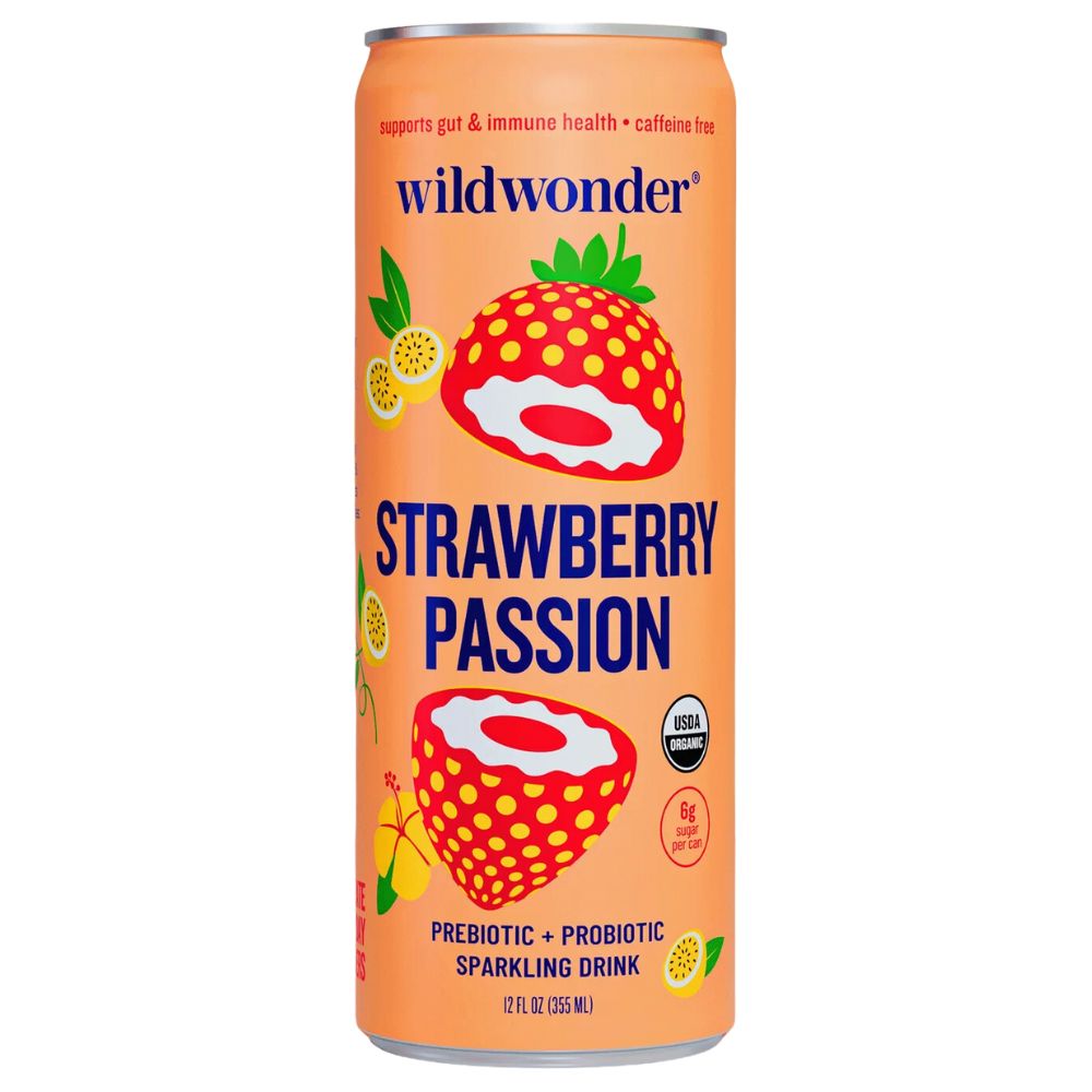 Wildwonder Strawberry Passion Sparkling Drink 12 oz