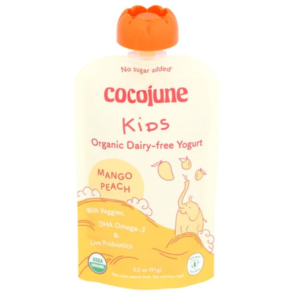 Cocojune Organic Peach Mango Yogurt Kids Pouch 3.2 oz
