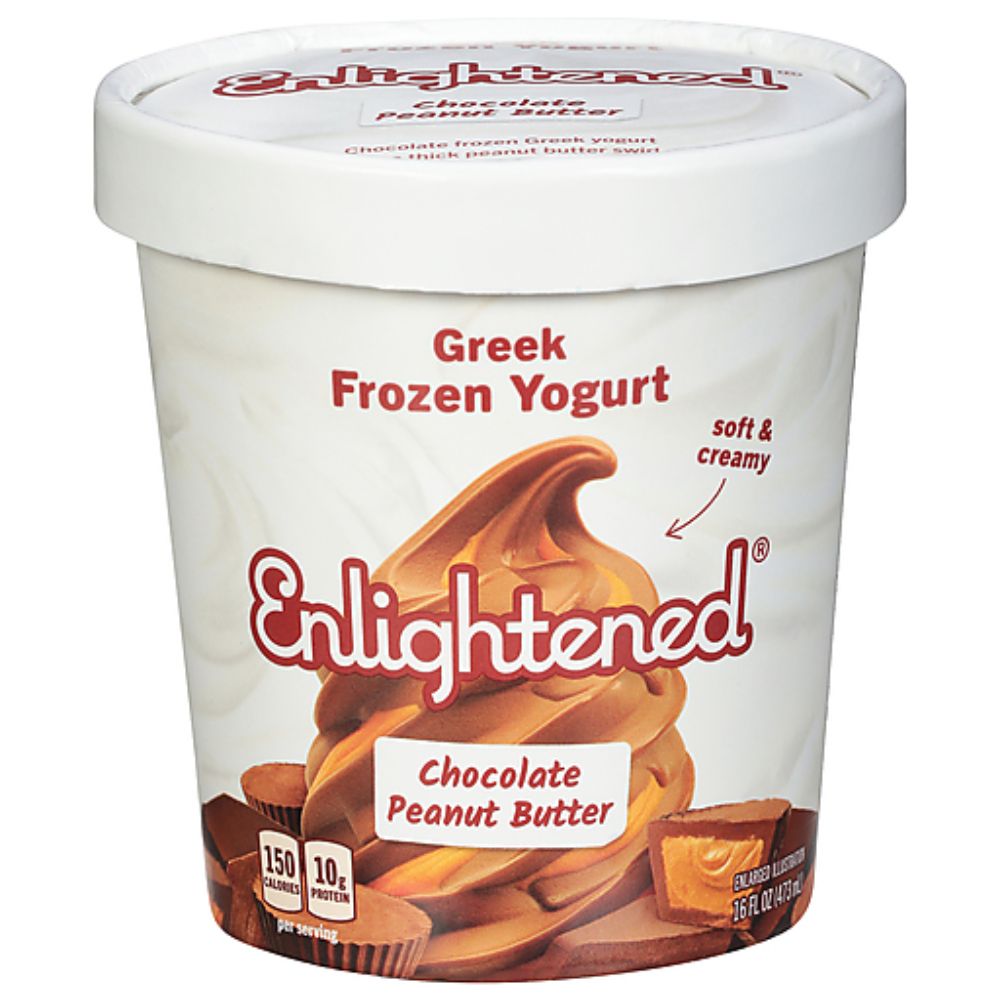 Enlightened Chocolate Peanut Butter Frozen Greek Yogurt 16 oz