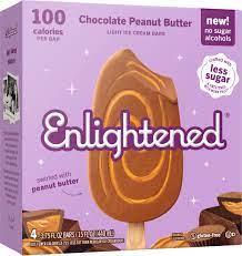Enlightened Chocolate Peanut Butter Swirl Ice Cream Bars 4 ct