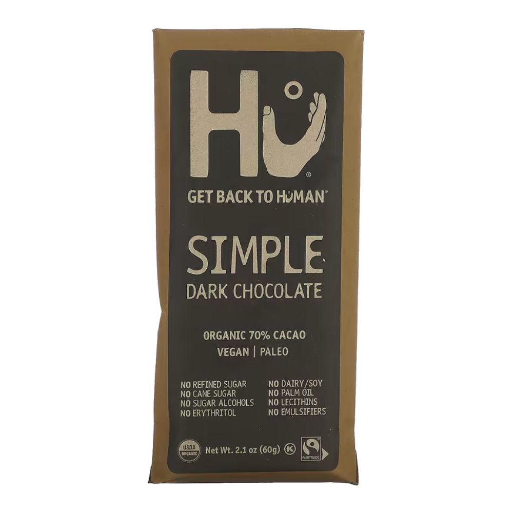 Hu Simple Dark Chocolate 70% Cacao 2.1 oz