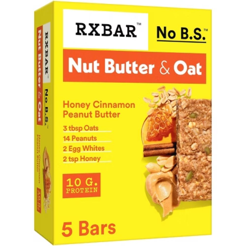 Rxbar Nut Butter & Oat Honey Cinnamon Peanut Butter Protein Bars 5 ct