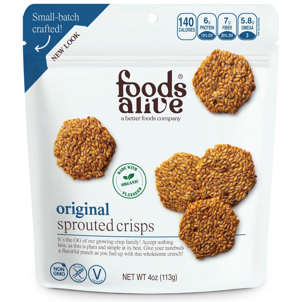 Foods Alive Original Sprouted Flax Crackers 4 oz