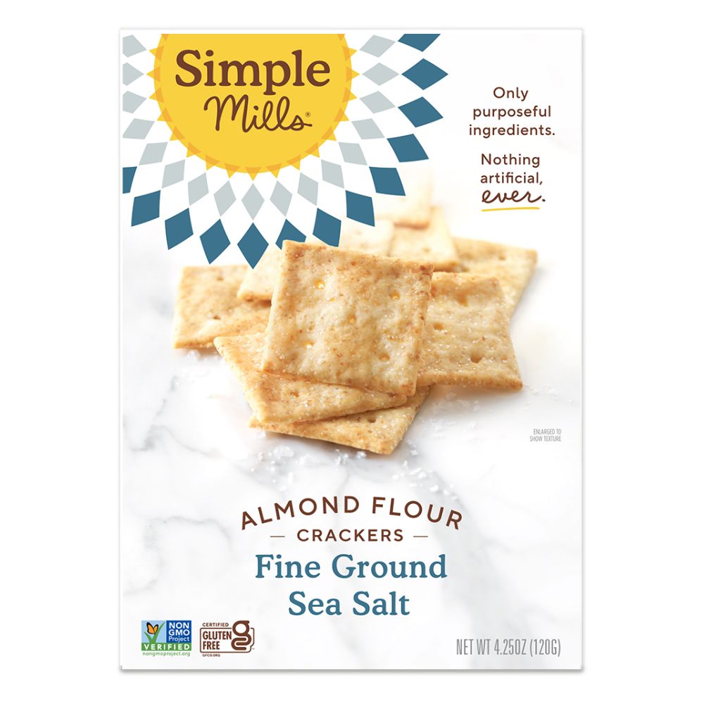 Simple Mills Almond Flour Crackers Fine Ground Sea Salt 4.25 oz