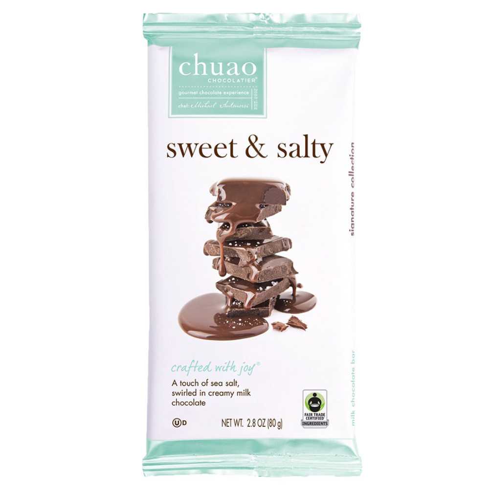 Chuao Milk Chocolate Sweet & Salty Bar 2.8 oz