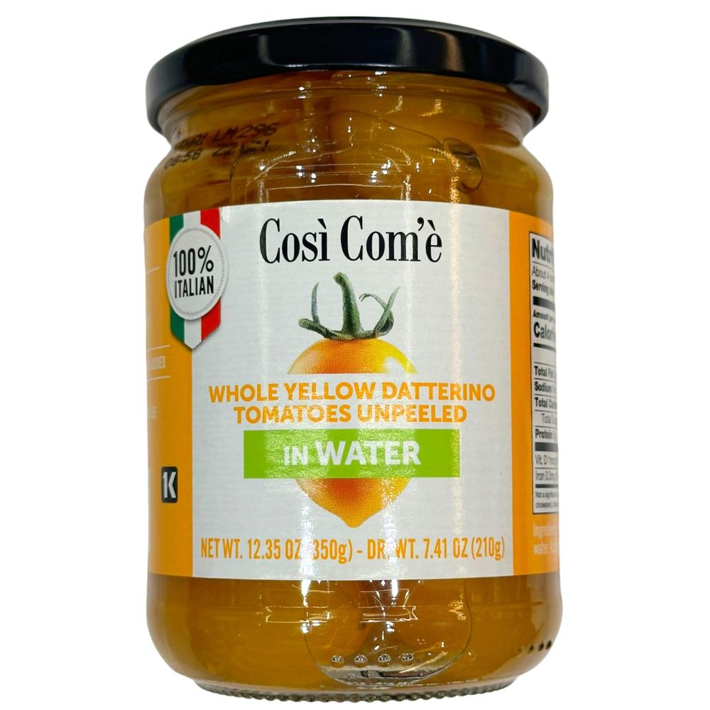 Cosi Come Whole Yellow Datterino Tomatoes Unpeeled in Water 12.35 oz