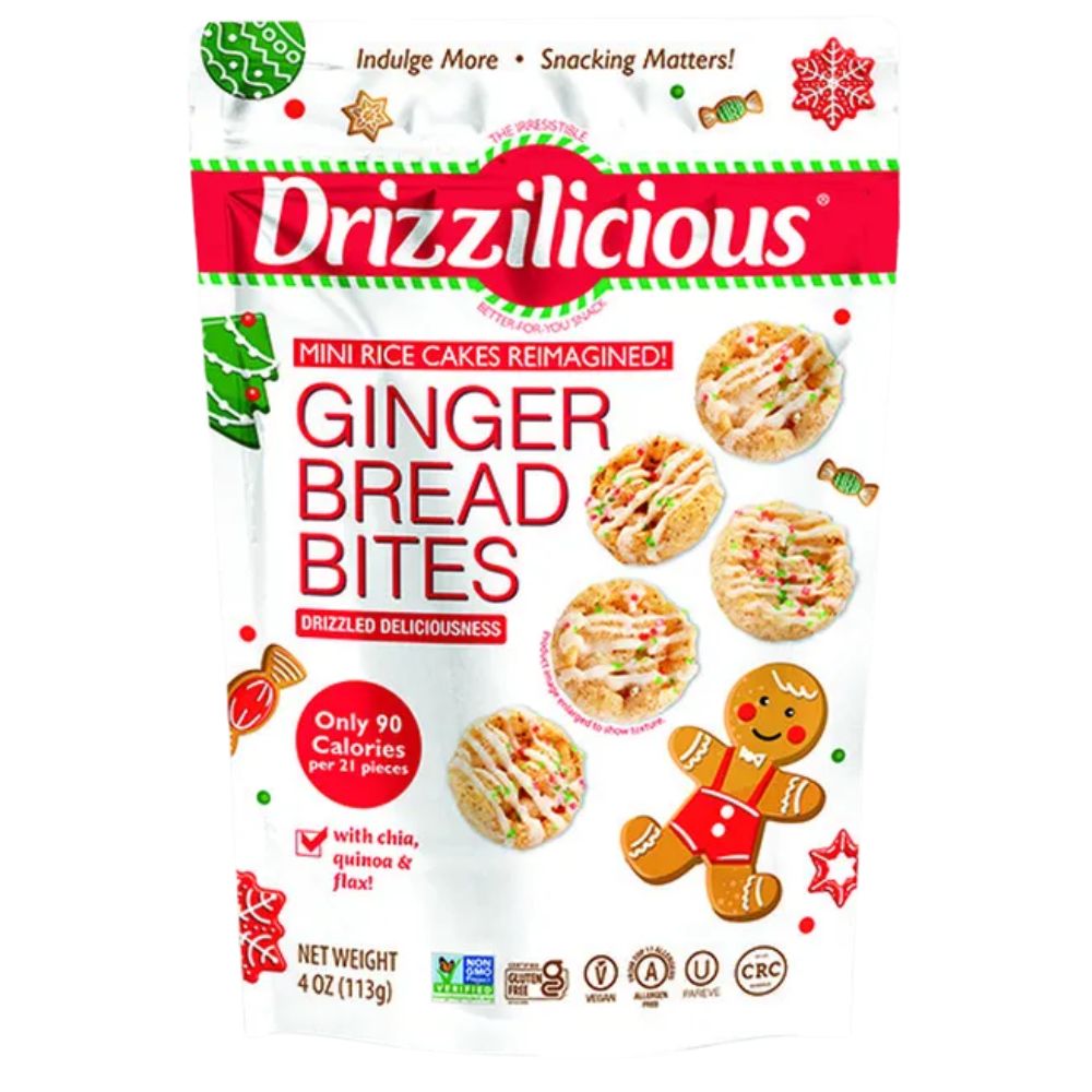 Drizzilicious Mini Rice Cakes Gingerbread Bites 4 oz