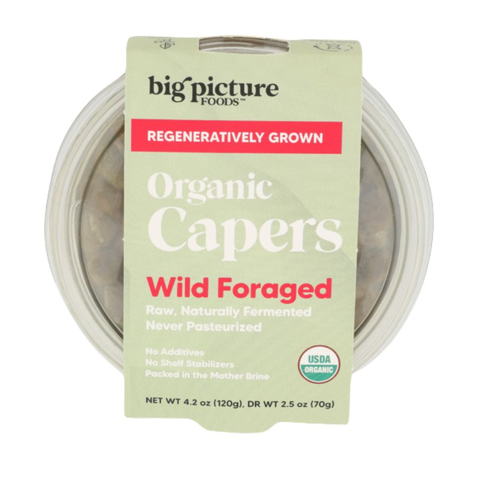 Big Picture Foods Organic Capers Wild Foraged 4.6 oz
