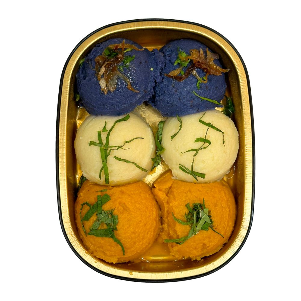 Ouri's Tri-Colour Mashed Potato