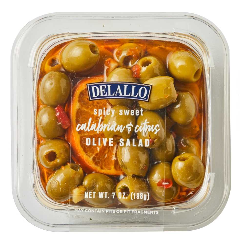 Delallo Spicy Sweet Calabrian & Citrus Olive Salad 7 oz