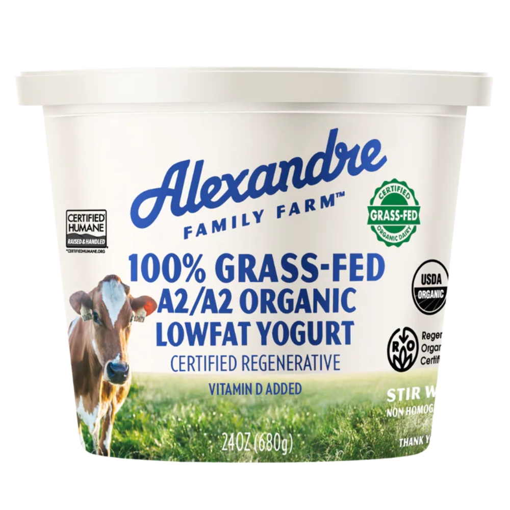 Alexandre Family Farm 100% Grass-Fed A2/A2 Organic Lowfat Yogurt 24  oz