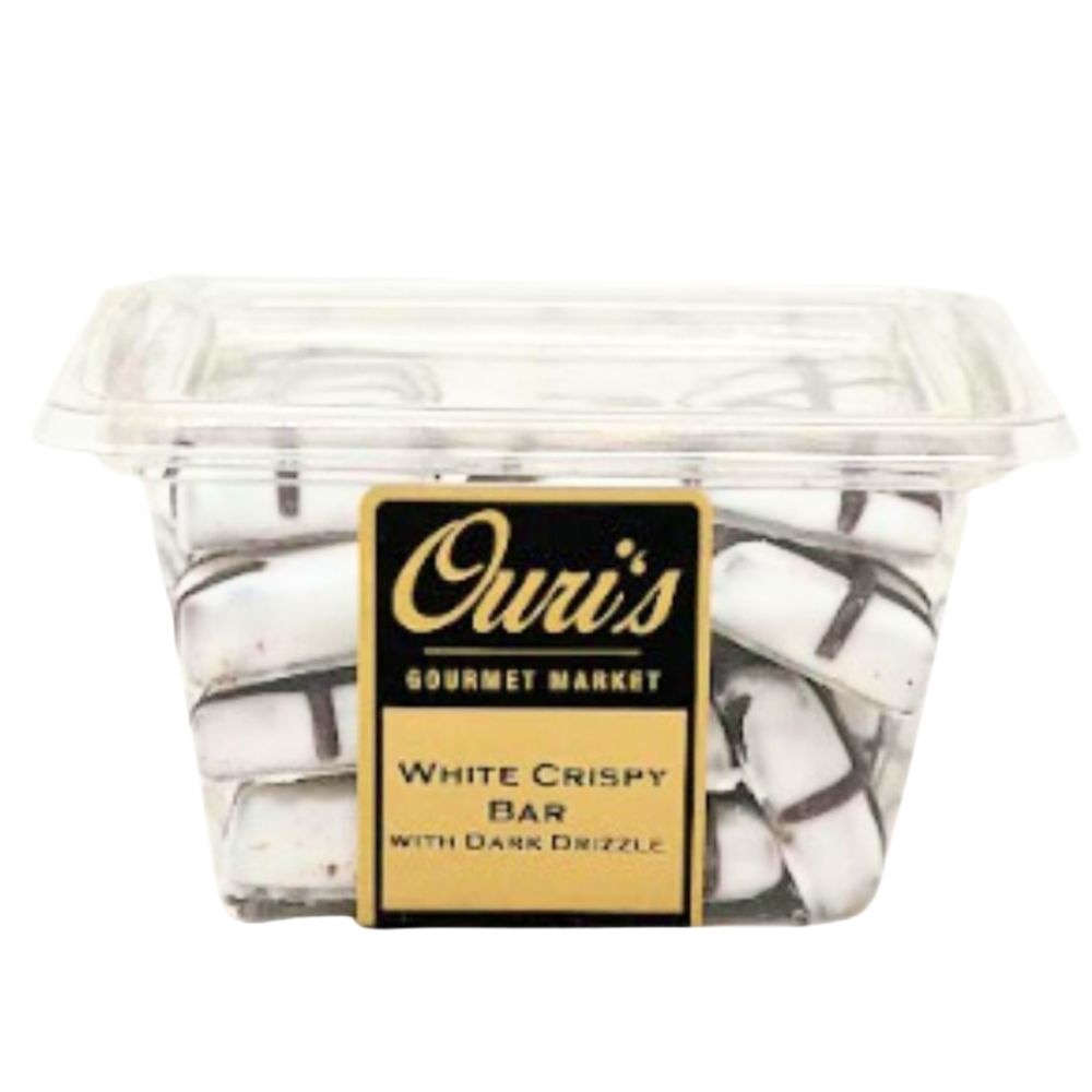 Ouri's White Crispy Bar with Dark Drizzle