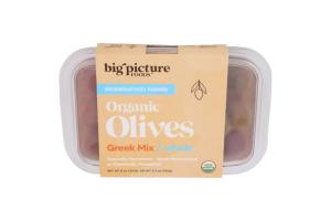 Big Picture Foods Organic Olives Whole Greek Mix 8 oz