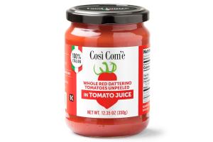 Cosi Come Whole Peeled Red Datterino Tomatoes in Tomato Juice 12.35 oz
